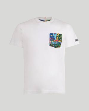 Cotton T-shirt With Printed Details