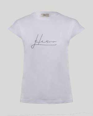 T-shirt Con Logo Herno Strass